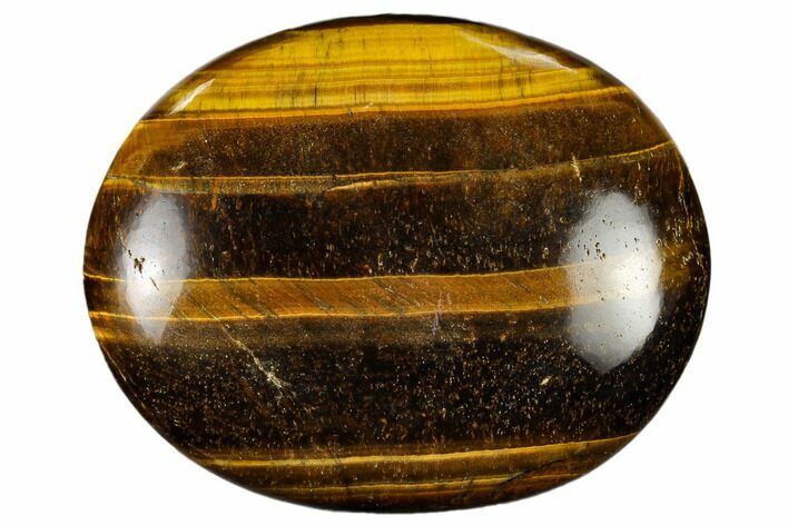 Polished Tiger's Eye Palm Stone - South Africa #115553